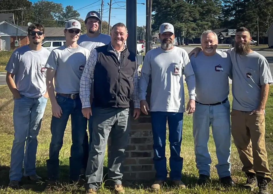 The Seark Heating & Air crew of Pine Bluff, AR, ready to tackle the next air conditioning repair.